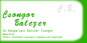 csongor balczer business card